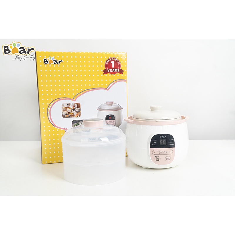 Nồi nấu cháo chậm Bear 0.8 lit