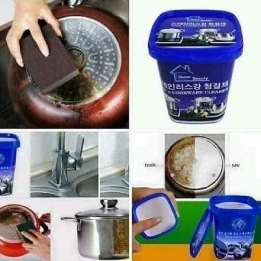 Bột tẩy rửa đa năng - Vệ sinh nhà bếp, nhà tắm - Bột tẩy trắng xoong nồi, chảo nhập khẩu Hàn Quốc - LIMIDI