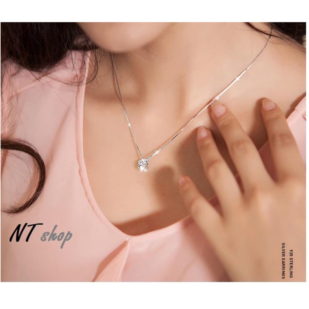 Dây Chuyền Bạc S925 Nữ Tính Quí Phái DC925ZIRCON02