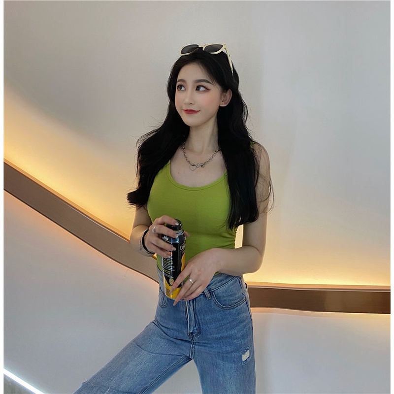 Áo hai dây nhỏ Pure Cube có đệm ngực hở lưng đẹp mắt phong cách gợi cảm