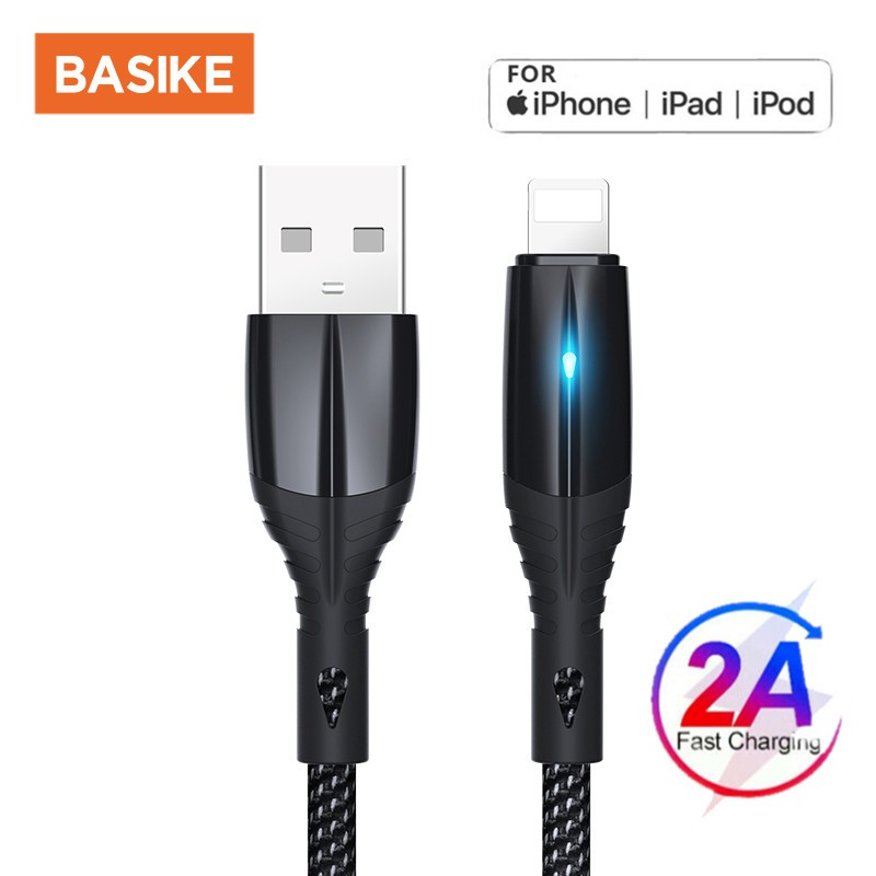 Dây Cáp BASIKE Sạc Truyền Dữ Liệu Đầu USB-A Sang Type C / Lightning/ Micro USB 2A Chất Lượng Cao