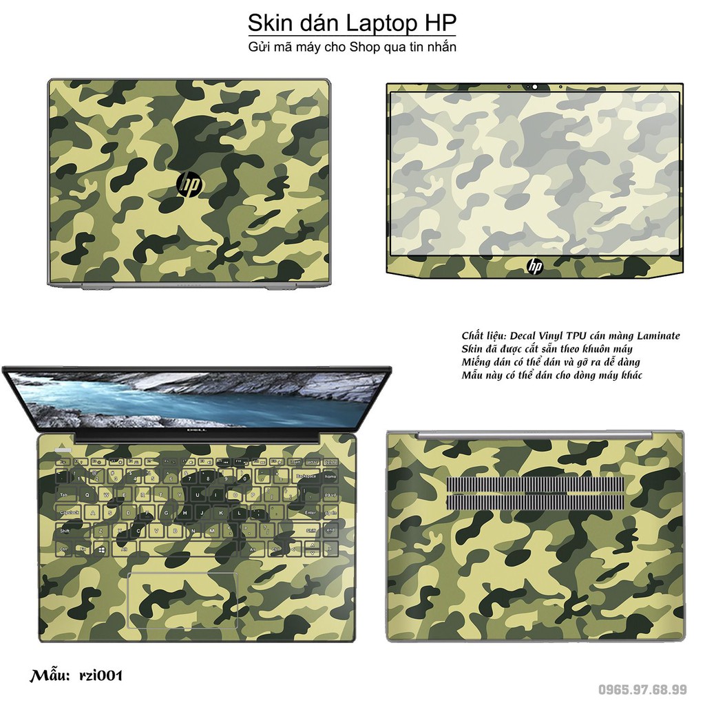 Skin dán Laptop HP in hình rằn ri (inbox mã máy cho Shop)