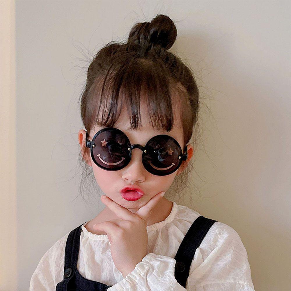 Mocho Kính Mát Hình Mặt Cười Màu Kẹo Cá Tính Bảo Vệ Mắt Cho Bé Gái