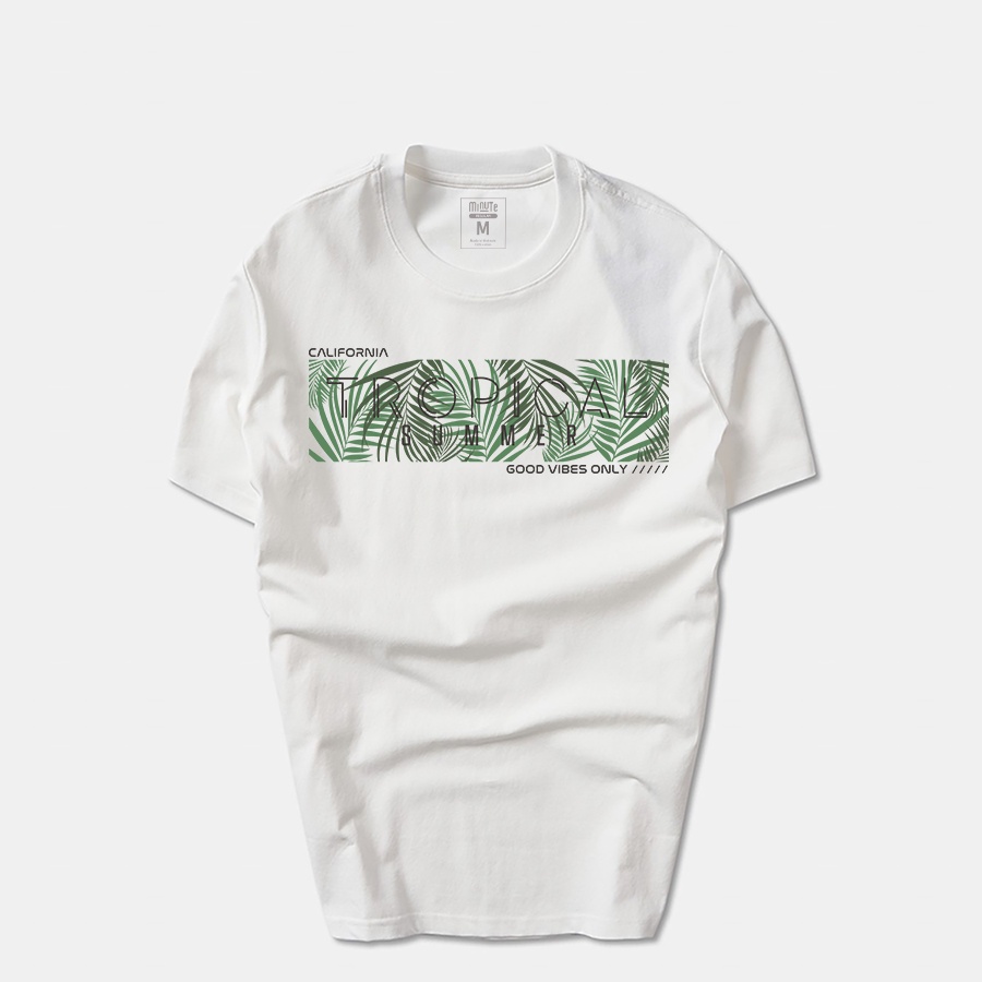 [COMBO BỘ 2] Áo thun nam tay ngắn 100% Cotton co giãn 4 chiều MINUTE TROPICAL