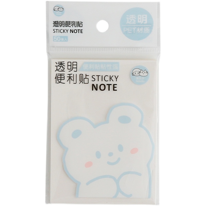 Set 50 Giấy Ghi Chú Trong Suốt Độc Đáo Chống Thấm Nước Tiện Dụng