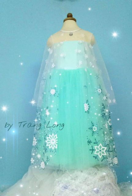 Vải voan lưới may váy elsa