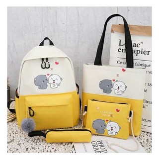 Balo Thời Combo 4 MÓN 2 Chú Gấu