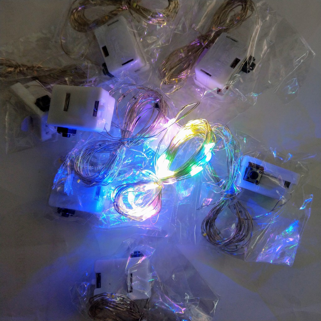 20 cái đèn led đom đóm đèn led trang trí đèn fairylight fairy light nhiều màu dài 2m