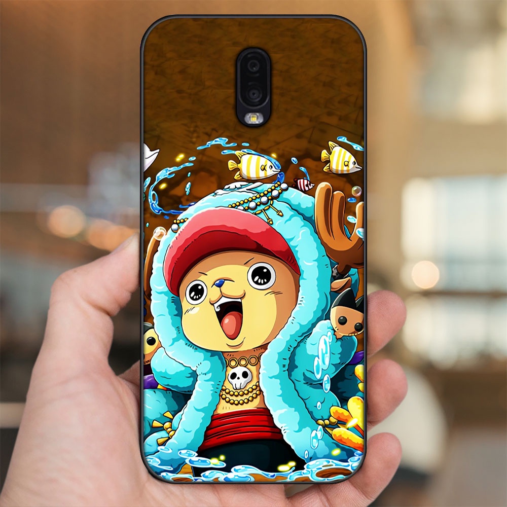 Ốp lưng Samsung J7 Plus viền đen in hình Chopper One Piece Đảo Hải Tặc