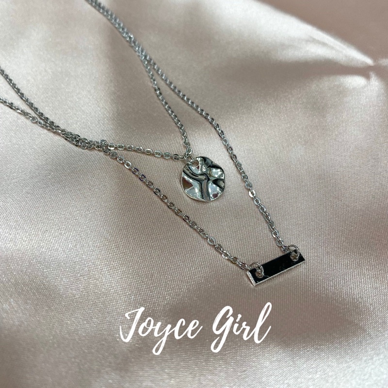 Dây chuyền nữ đôi màu bạc mặt bông hoa Hot dành cho mùa hè Joyce Girl T13-42