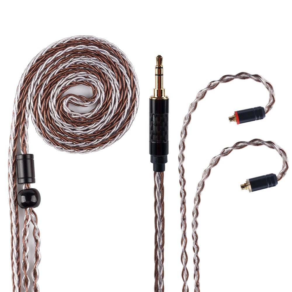 Yinyoo 8 Core High Purity Silver Plated MMCX/2Pin Earphone Upgrade Cable For Shure SE215 KZ ZS10 Pro ZSA AS16 ZSN Pro