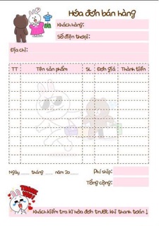 Combo 2 cuốn Bill -hóa đơn bán hàng (1 liên - 2 liên)