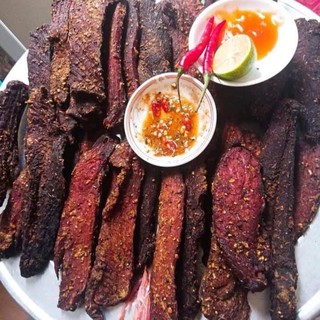 [HÀNG CHUẨN] 200G Thịt Lợn(Thịt Heo) Gác Bếp Đặc Sản Tây Bắc,Thơm Ngon, Ngọt Thịt, Tặng Kèm Nước Chấm Chẳm Chéo