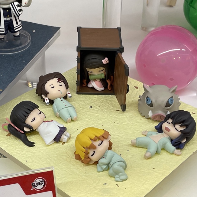 Mô hình Gacha Anime Manga Kimetsu No Yaiba Thanh Gươm Diệt Quỷ Chibi Trứng Ngủ Cute, anime figure