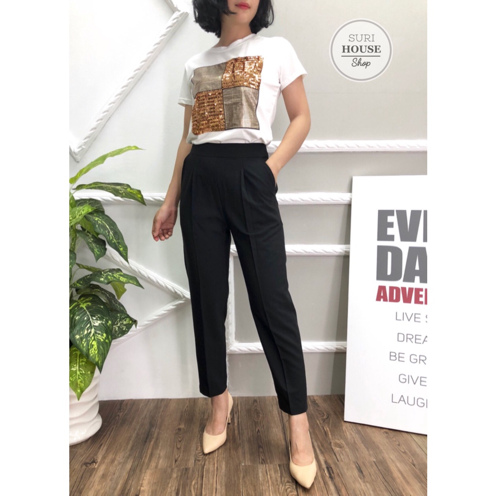 Quần Tây Công Sở Nữ Baggy Dây Kéo Hông Size S đến XXL, Chất Cottton Lạnh Dày Dặn, Co Giãn, Không Nhăn, Không Xù Lông