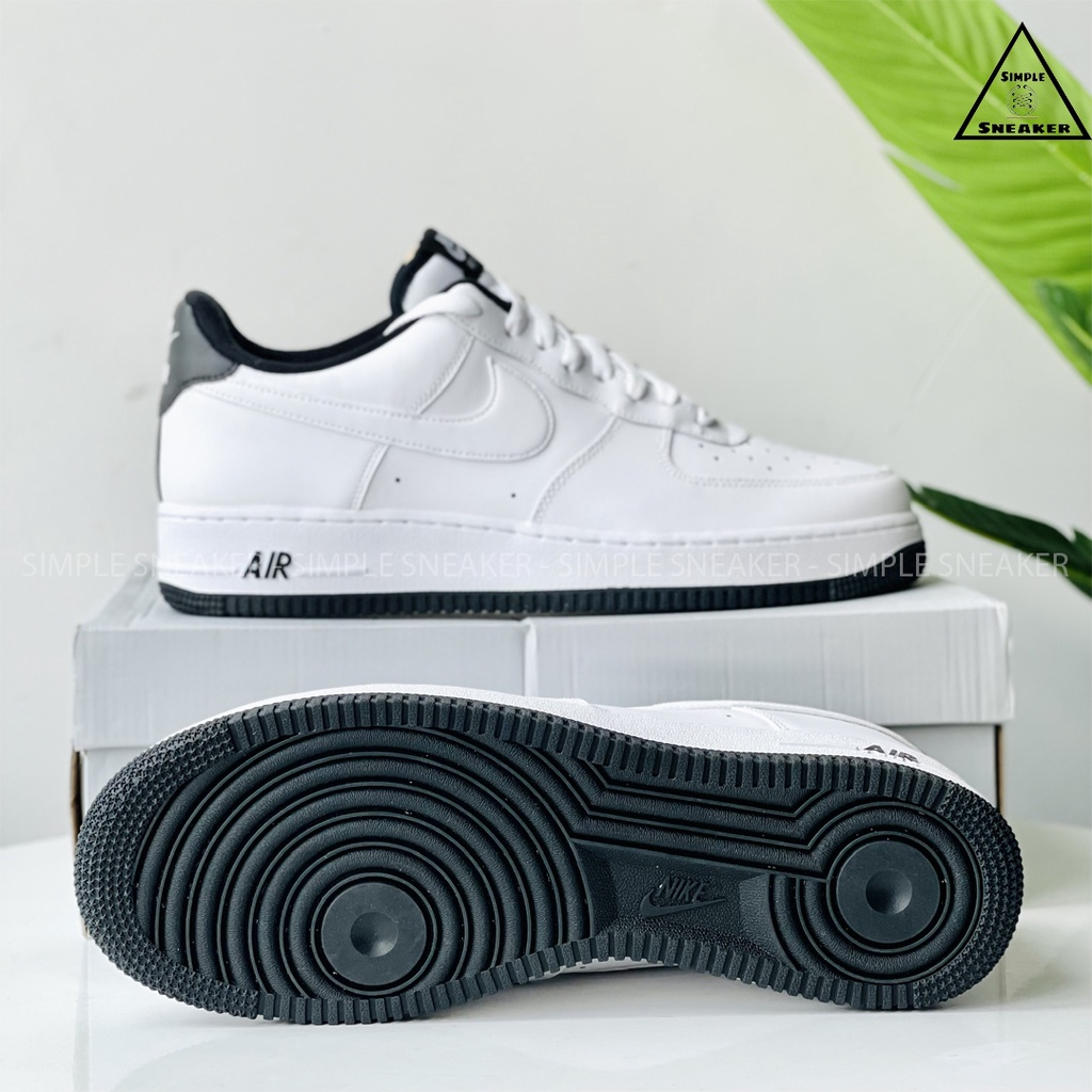 Giày Nike Air Force 1 White Black Chính Hãng 💙SIMPLE SNEAKER💙 AF1 Màu Trắng Đen Giày Thể Thao Nam Nữ