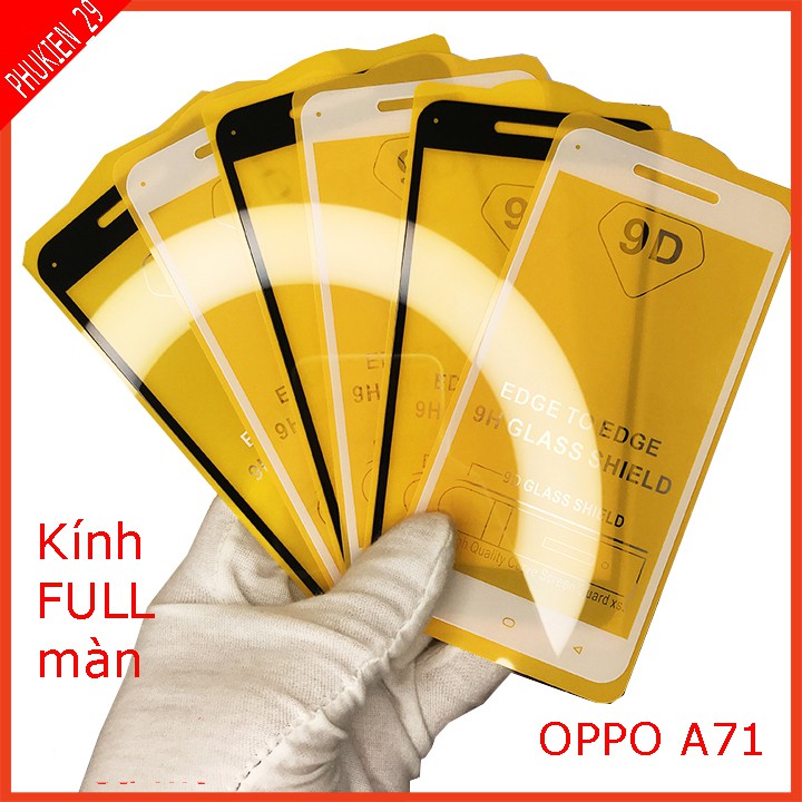 Cường lực FULL màn OPPO F3,F5,A37,A57,A59,A7,A71,A83 Tặng kèm giấy lau kính khô và ướt Educase86