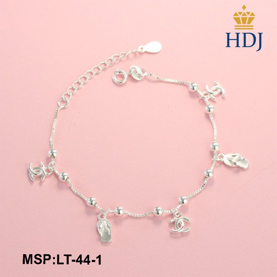 Lắc tay nữ bạc 925 hình đôi dép đẹp trang sức HDJ mã LT-44-1