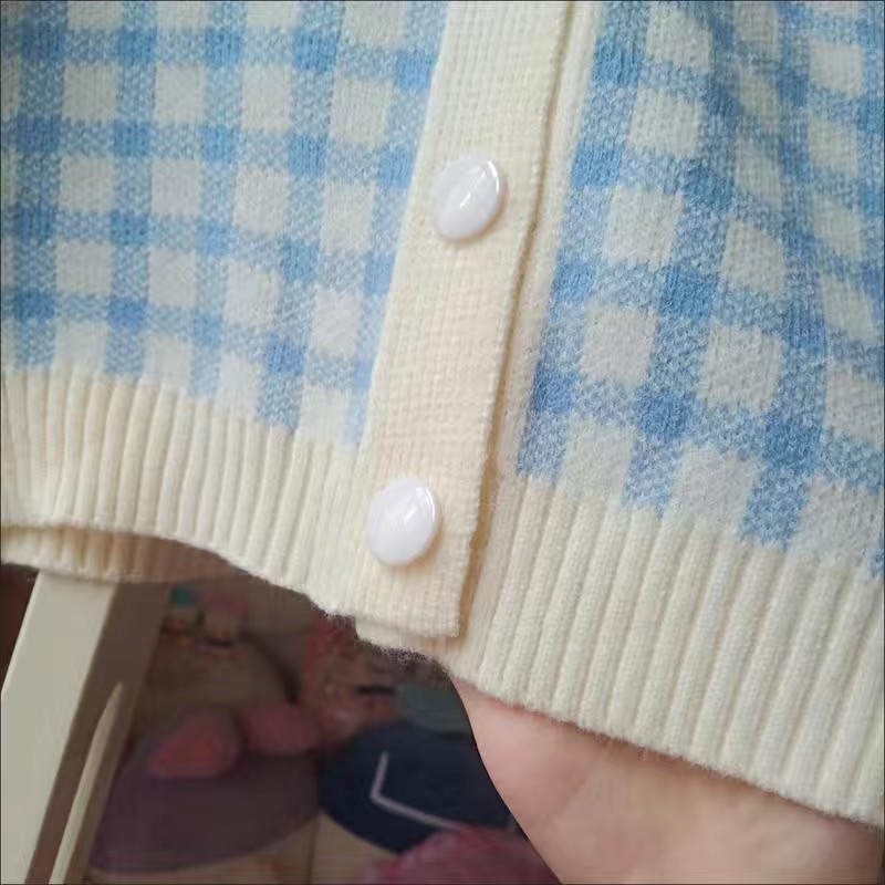 Áo cardigan croptop dài tay phong cách Hàn Quốc