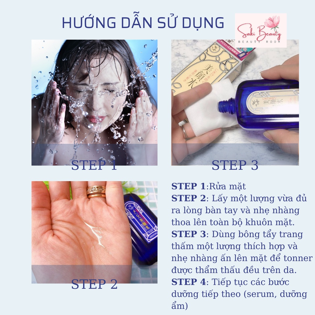 Nước hoa hồng Bigansui Meishoku dành cho da dầu da nhạy cảm 90ml Nhật Bản