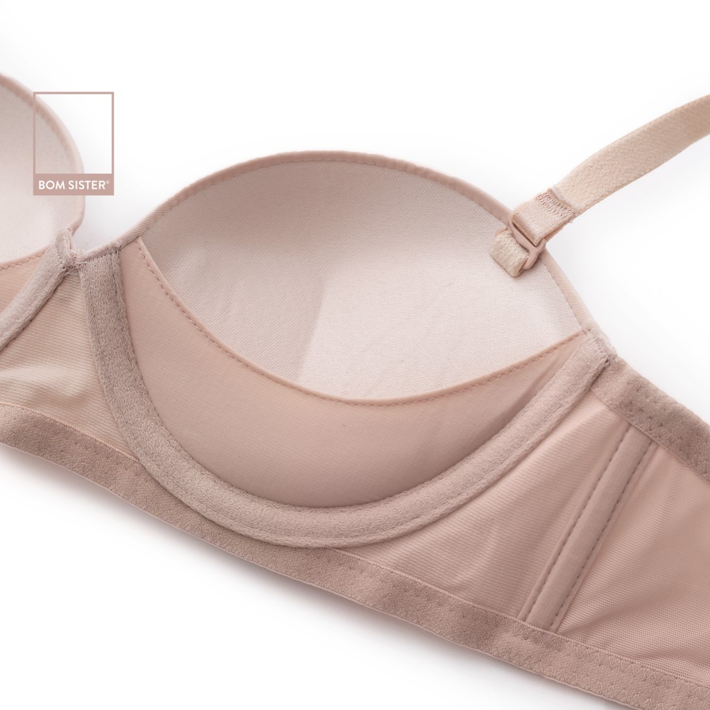 Áo lót mút vừa cup ngang không gọng thun lạnh màu trơn nâng ngực tự nhiên BOM SISTER LC2923 | BigBuy360 - bigbuy360.vn