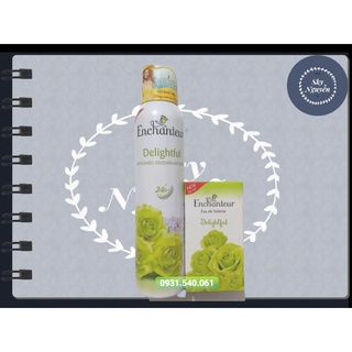 COMBO XỊT KHỬ MÙI ENCHANTEUR+ NƯỚC HOA DELIGHTFUL 10ML.