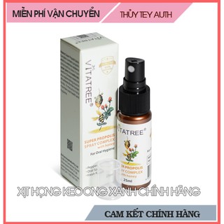 Chai xịt họng keo ong Vitatree Úc 25ml