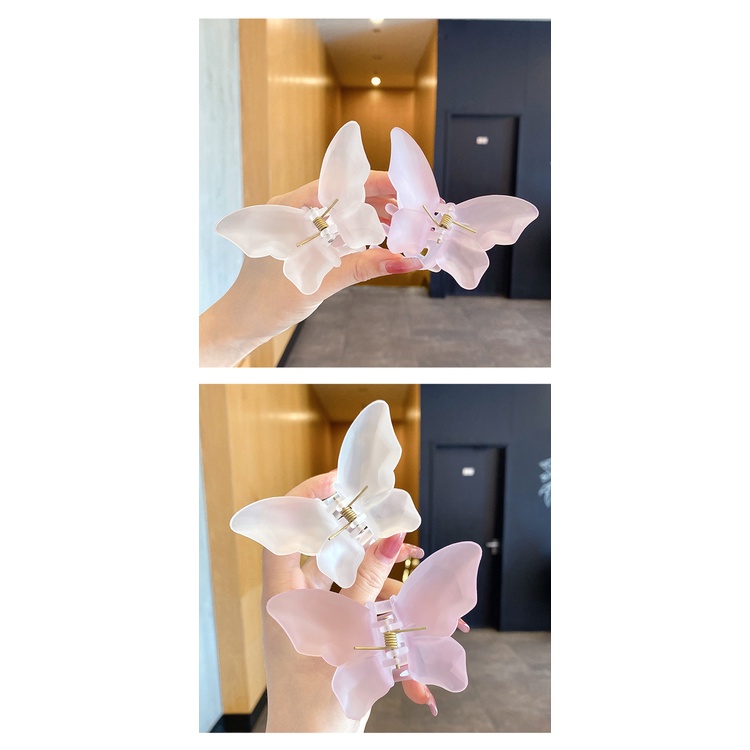 Mới Kẹp Tóc Hình Bướm Trong Suốt Thời Trang Cho Nữ