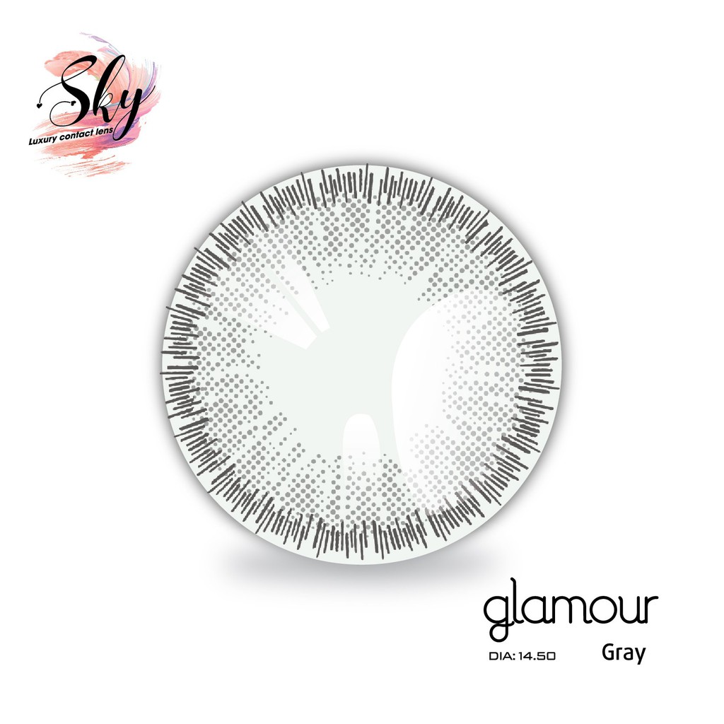 Kính áp tròng Sky Lens -Glamour Gray 0-6 Độ-Made in Korea Chính Hãng Dia14.00