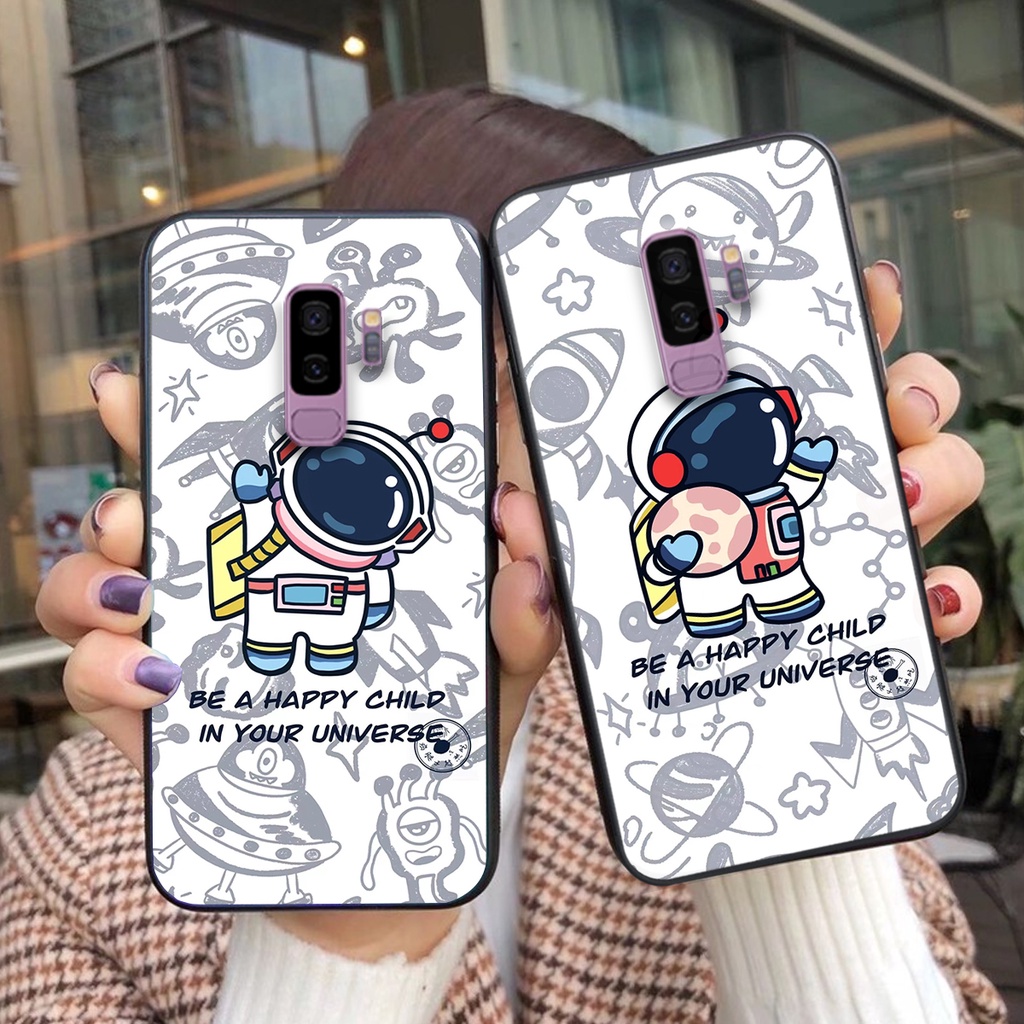 Ốp lưng Samsung S9 - S9 Plus mẫu phi hành gia vũ trụ cute đáng yêu