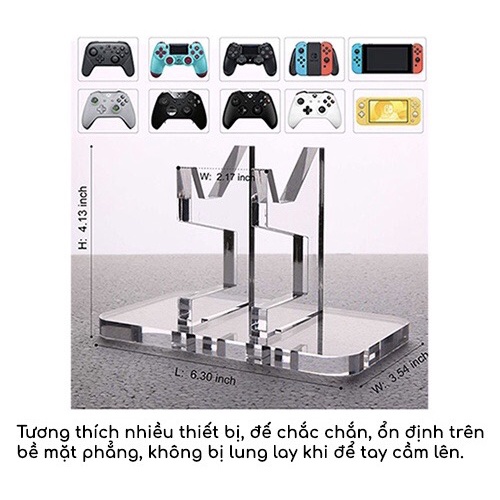 Giá đỡ chất liệu nhựa Acrylic trong suốt cho tay cầm máy chơi game Playstation / Xbox / Nintendo Switch