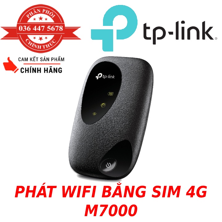 Phát Wifi bằng sim di động 4G LTE Tp-Link M7000 - Hàng Chính Hãng