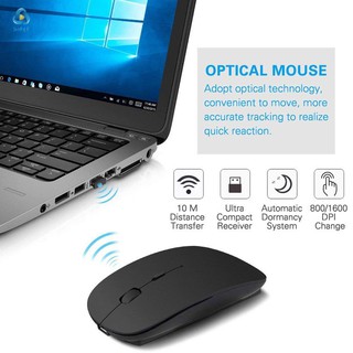 Wireless Mouse Chargeable Ultra-silent Click Optical Mouse Mice with USB Cable