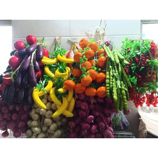 Hành tỏi, ớt, bắp, khoai, dây nông sản trang trí