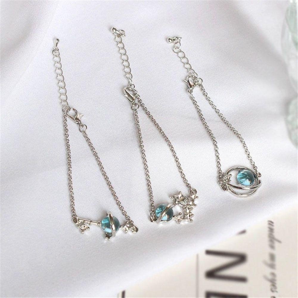 Vòng Tay Đính Hạt Charm Hình Hành Tinh Thời Trang Cho Nữ