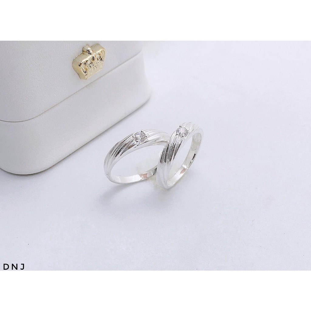 Nhẫn đôi bạc nam nữ bạc ta xịn không xỉn màu, nhẫn cặp tình yêu - Kho sỉ bạc Nhất Linh