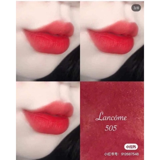 Son Lancome Labsolu Rouge Adoration màu 505 mini unbox