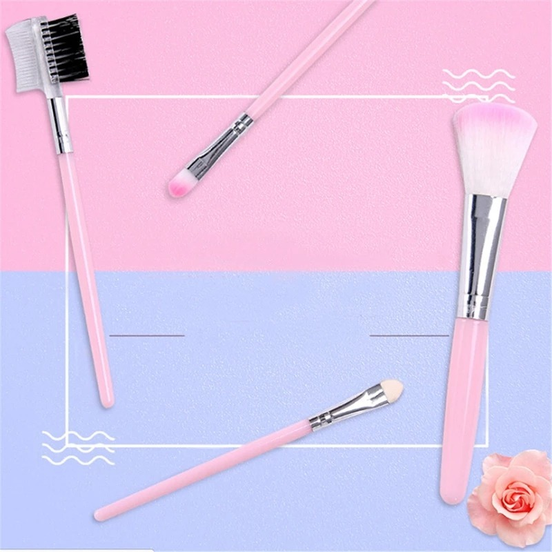 Set 5 cọ trang điểm làm đẹp lông mềm mại có thể tái sử dụng tiện lợi chất lượng cao