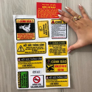 LẺ NHƯ SỈ giá sốc full bộ tem Cảnh báo 10 chi tiết đổ keo