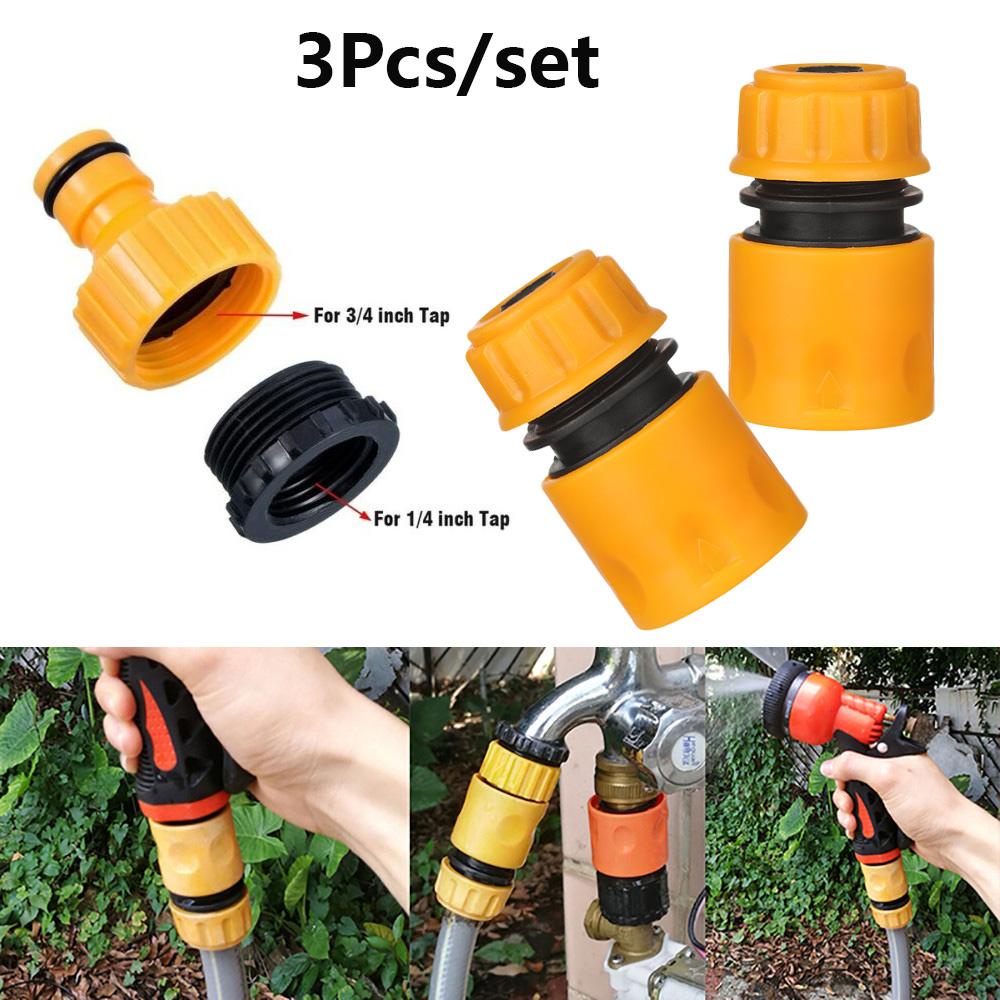 PISTA Set 3 Đầu Nối Vòi Nước Rửa Xe / Tưới Vườn Siêu Bền