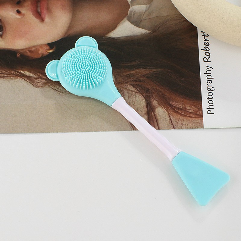 [HÀNG HÓT]Cọ rửa mặt bằng silicon mềm mại 2 trong 1 (cọ rửa mặt + quét kem đắp mặt nạ)