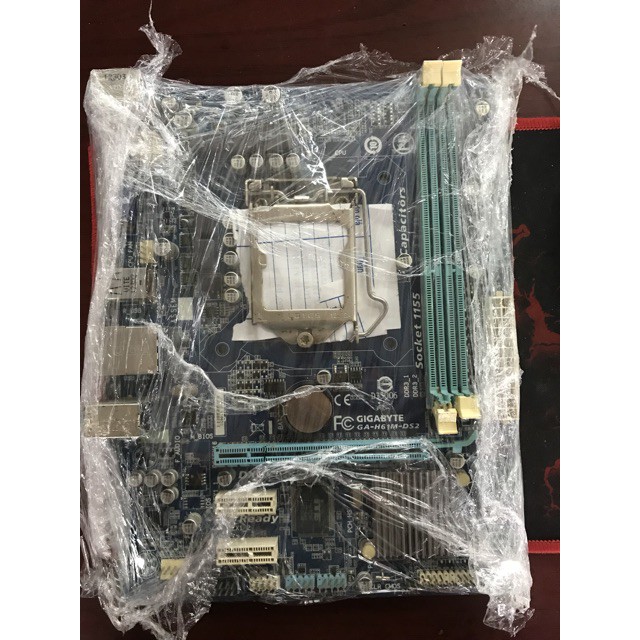 [ Free ship] Mainboard H61 GiGaByte Tem chính hãng