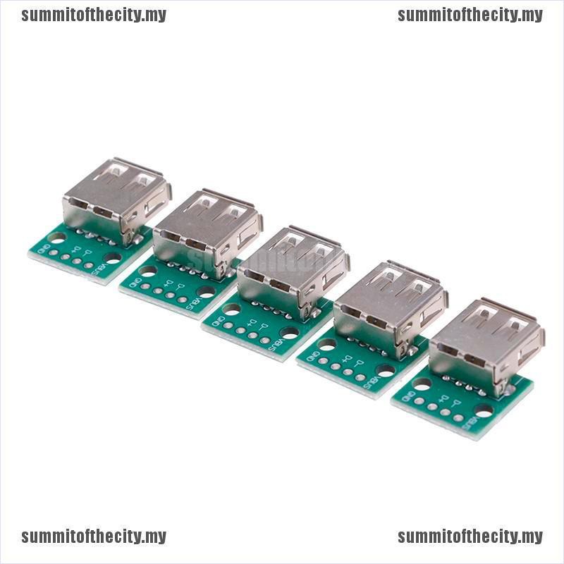 5 Đầu Nối Usb Loại A Cái Sang Dip 2.54mm Pcb Kết Nối Usb Pcb