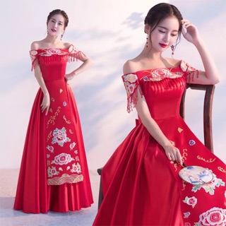 Áo khoả - hỷ phục cô dâu thêu