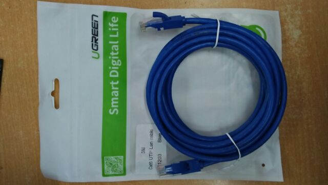 Dây nhẩy, Patch cord 3m Ugeen cat6 UG-11203 chính hãng bảo hành 18 tháng