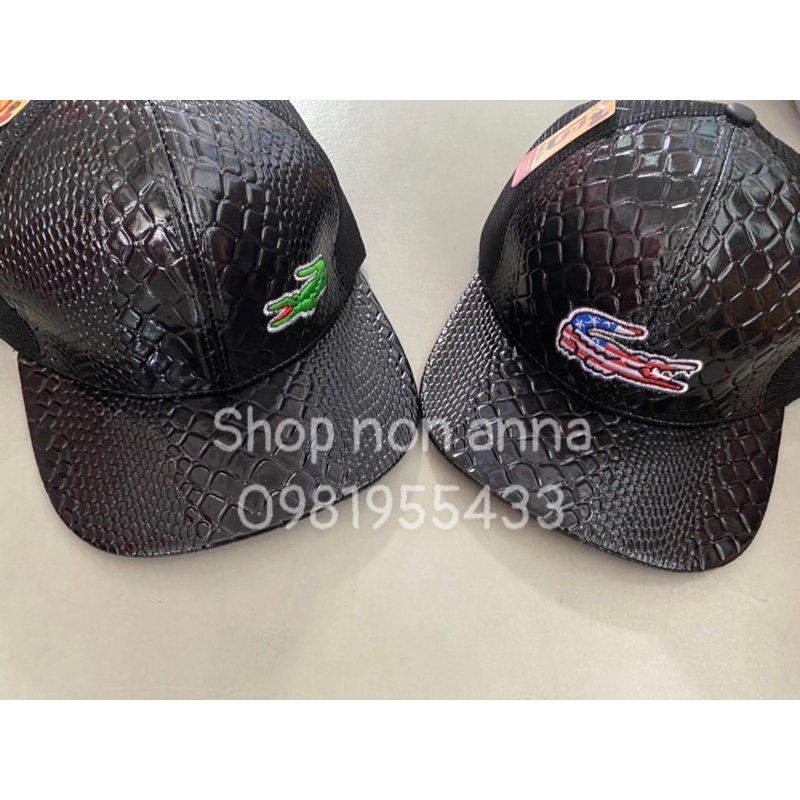Nón kết nam giả da cá sấu lacoste phong cách