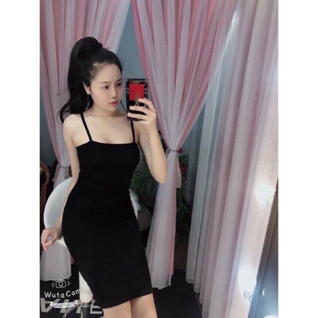 Đầm body cotton 2 dây hàng quảng châu