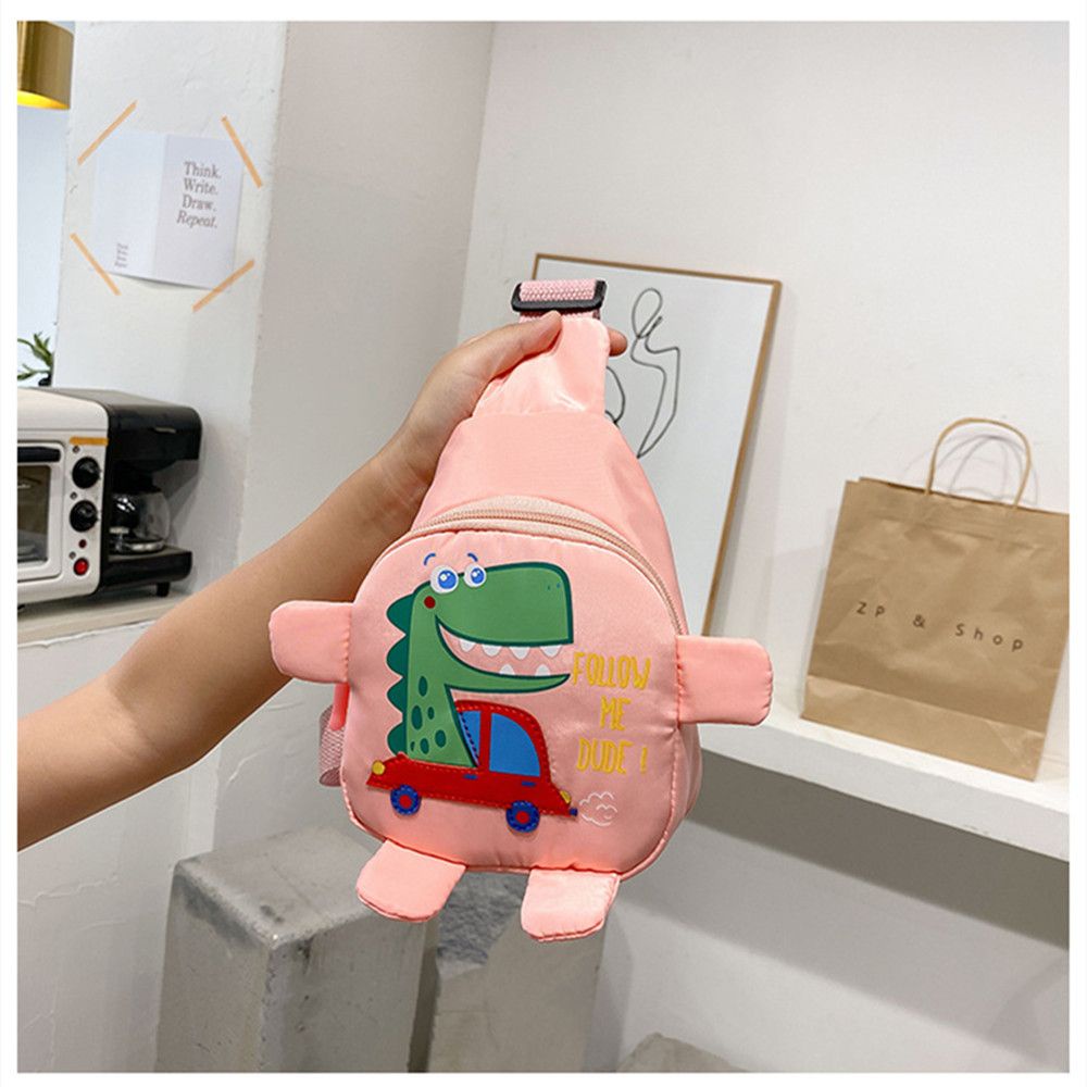 Balo đeo vai bằng nylon hình khủng long hoạt hình đáng yêu dành cho trẻ em