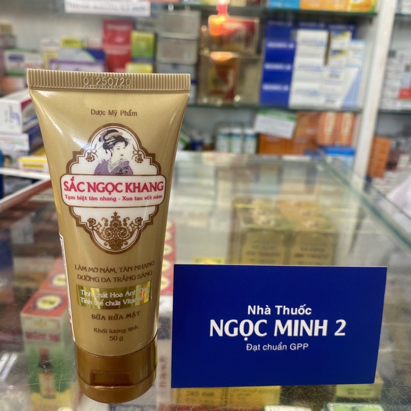 ✅ [Chính Hãng] Sữa rửa mặt Sắc Ngọc Khang tạm biệt tàn nhang xua tan vết nám (tuýp 50g)