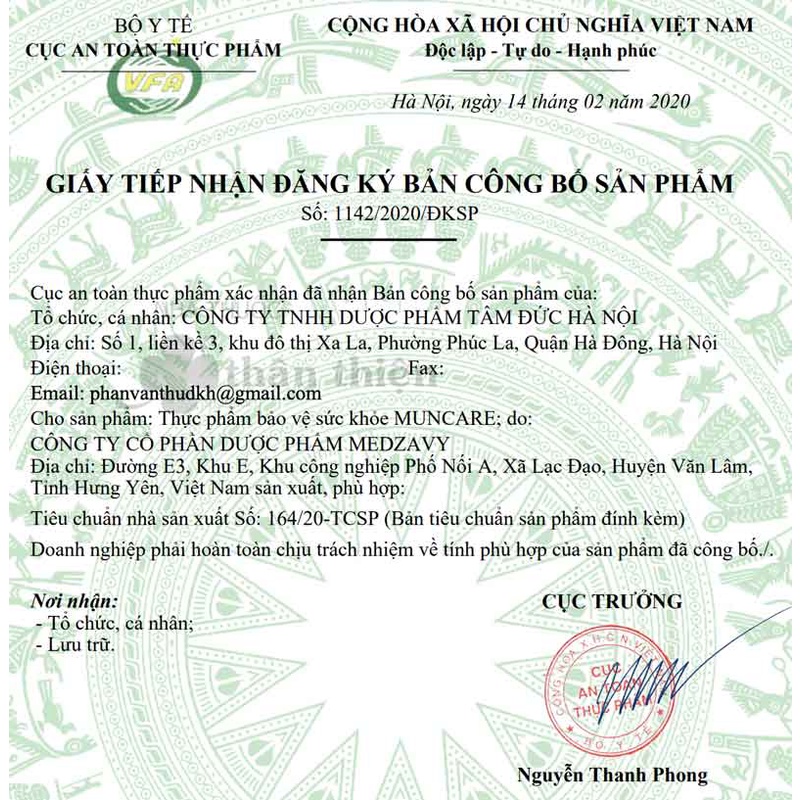 Muncare- Hỗ trợ bảo vệ da trước tác hại của yếu tố gây oxi hóa, chống oxy hóa và hỗ trợ làm đẹp da